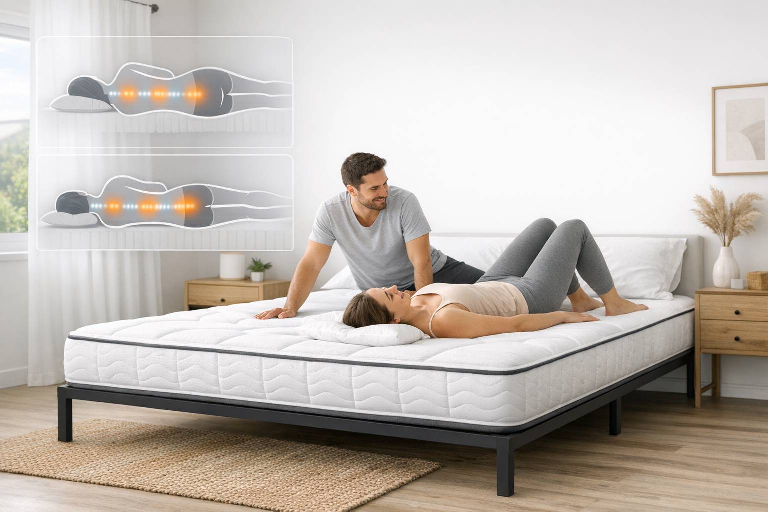 Cómo elegir el colchón Pikolin perfecto según tu postura al dormir y tu peso