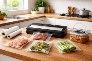 Envasadora al vacío doméstica: qué mirar antes de comprar (sellado, bolsas, modo húmedo y accesorios)