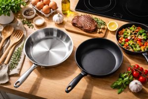 Sartenes de acero inoxidable vs antiadherentes: diferencias reales, mantenimiento y cuál comprar según tu cocina